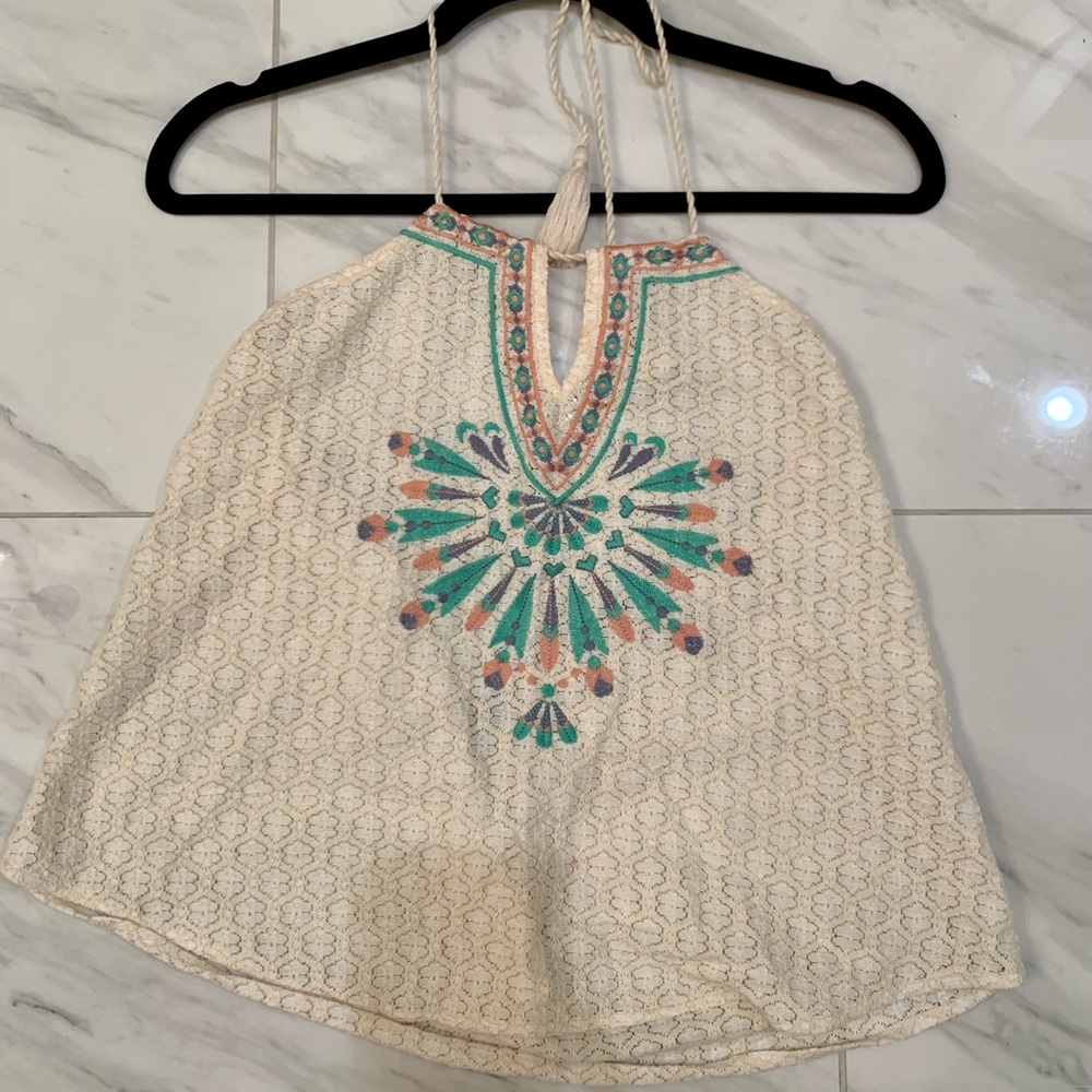 Flying Tomato Backless Lace Camisole With Embroidery